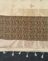 SC2927 -  LINEN THREAD BUTTA WITH THREAD BORDER